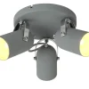 Lampa sufitowa Gray plafon 3x40W E14  szary