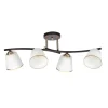 Lampa sufitowa Greco brunatny+złoty 4x40  E27 klosz biały