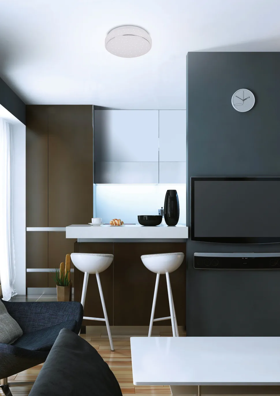 Lampa sufitowa Jasper plafon 12W LED 26cm biały 4000K