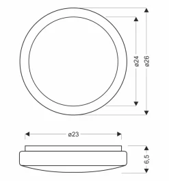 Lampa sufitowa Jasper plafon 12W LED 26cm biały 4000K