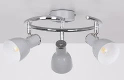 Lampa sufitowa Julie spirala 3x40W E14  szary