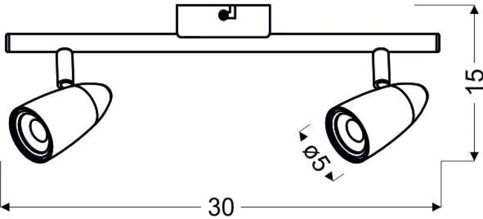 Lampa sufitowa Liberty listwa 2x4W LED chrom