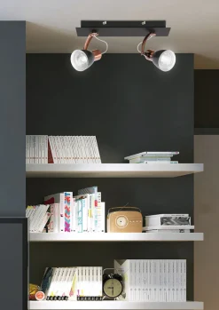 Lampa sufitowa Markus listwa 2x50W GU10  czarny+miedziany bez żarówki