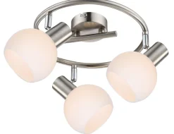 Lampa sufitowa Mauro spirala 3x4W E14 LED rgb satyna nikiel z pilotem