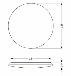 Lampa sufitowa Mega plafon 28 18W LED 4000K biały