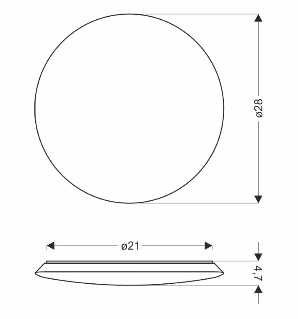 Lampa sufitowa Mega plafon 28 18W LED 4000K biały