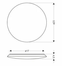 Lampa sufitowa Mega plafon 23 12W LED 4000K biały