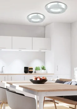 Lampa sufitowa Merle plafon 40 18W LED  3000K srebrny