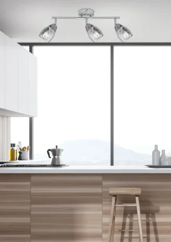 Lampa sufitowa Milton listwa 3x10W E14  chrom