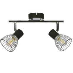 Lampa sufitowa Modo listwa 2x40W E14 czarny+chrom