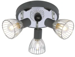 Lampa sufitowa Modo plafon 3x40W E14 czarny+chrom