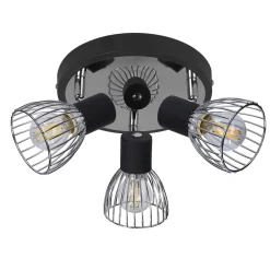 Lampa sufitowa Modo plafon 3x40W E14  czarny+chrom