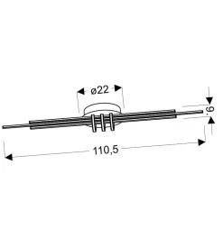Lampa sufitowa Naksos plafon 110x22 40W LED satyna nikiel 4000K