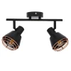 Lampa sufitowa Neria listwa czarny 2x40W  E14 klosz miedziany