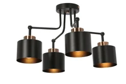 Lampa sufitowa Olena czarna 4x60W E27  klosz czarny