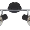 Lampa sufitowa Oslo listwa 2x40W E14  czarny/chrom