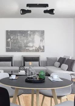 Lampa sufitowa Picardo listwa 2x40W E14  czarny matowy