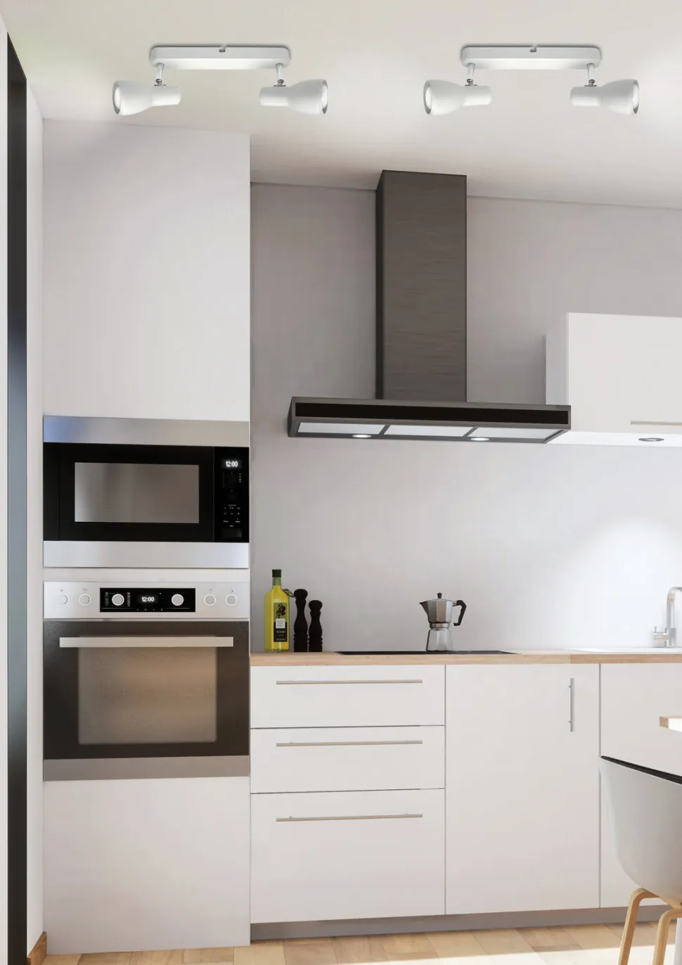 Lampa sufitowa Picardo listwa 2x40W E14 biały mat