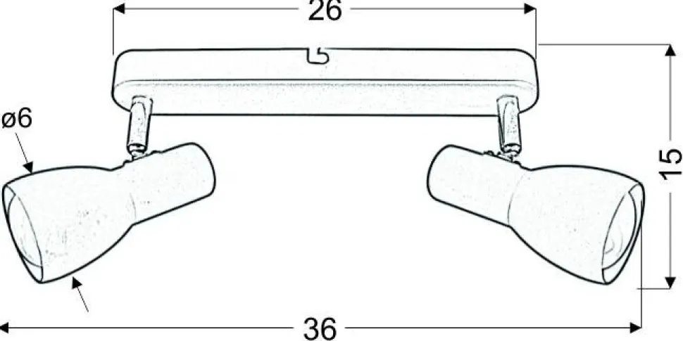 Lampa sufitowa Picardo listwa 2x40W E14 biały mat