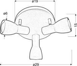 Lampa sufitowa Picardo plafon 3x40W E14 biały mat