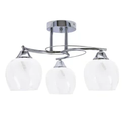 Lampa sufitowa Prego chromowy 3x40W E27  klosz bezbarwny