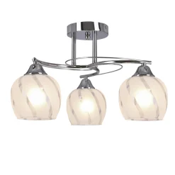 Lampa sufitowa Prego chromowy 3x40W E27  klosz bezbarwny