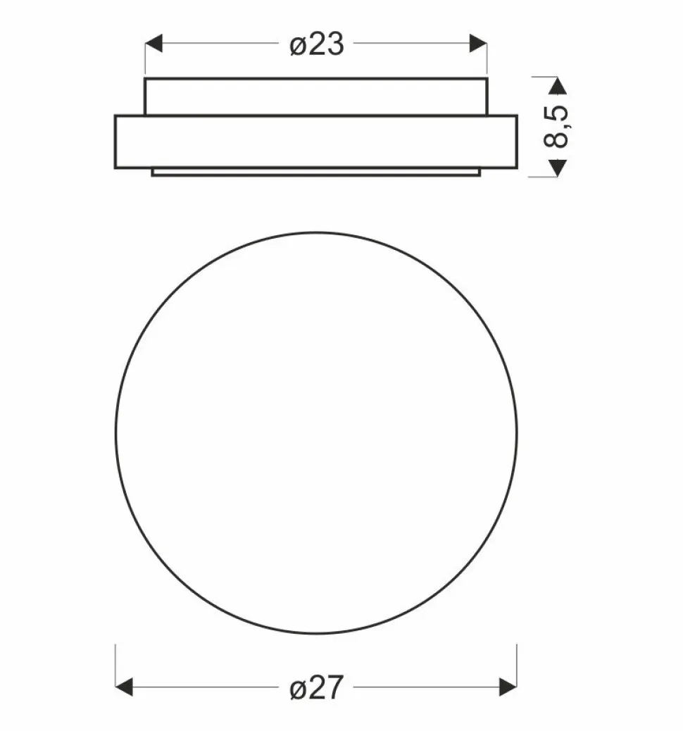 Lampa sufitowa Rabel plafon bezbarwny 12W LED 4000K 27cm klosz biały
