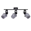 Lampa sufitowa Randi listwa czarny  matowy 3x15W E14 klosz dymiony
