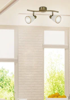 Lampa sufitowa Regent listwa 2x40W G9  patyna (bż)