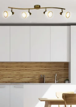 Lampa sufitowa Regent listwa 4x40W G9  patyna (bż)