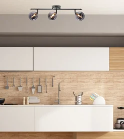 Lampa sufitowa Rodia listwa satynowy  3x40W G9 klosz grafitowy