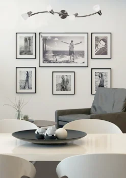 Lampa sufitowa Selia listwa 4x40W G9  nikiel mat/chrom biały (bż)