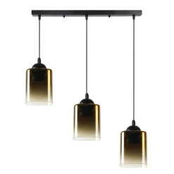 Lampa sufitowa Serena czarny 3x40 E27  klosz złoty