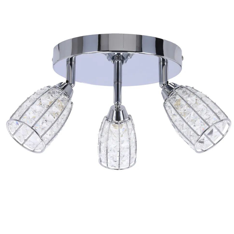 Lampa sufitowa Shiba plafon chromowy 3x15W G9 klosz bezbarwny