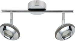 Lampa sufitowa Skipper listwa 2x6W LED  cob główka okrągła 1e z przegubem kd system chrom