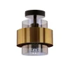 Lampa sufitowa Spiega czarny+mosiężny  1x60W E27 klosz dymiony