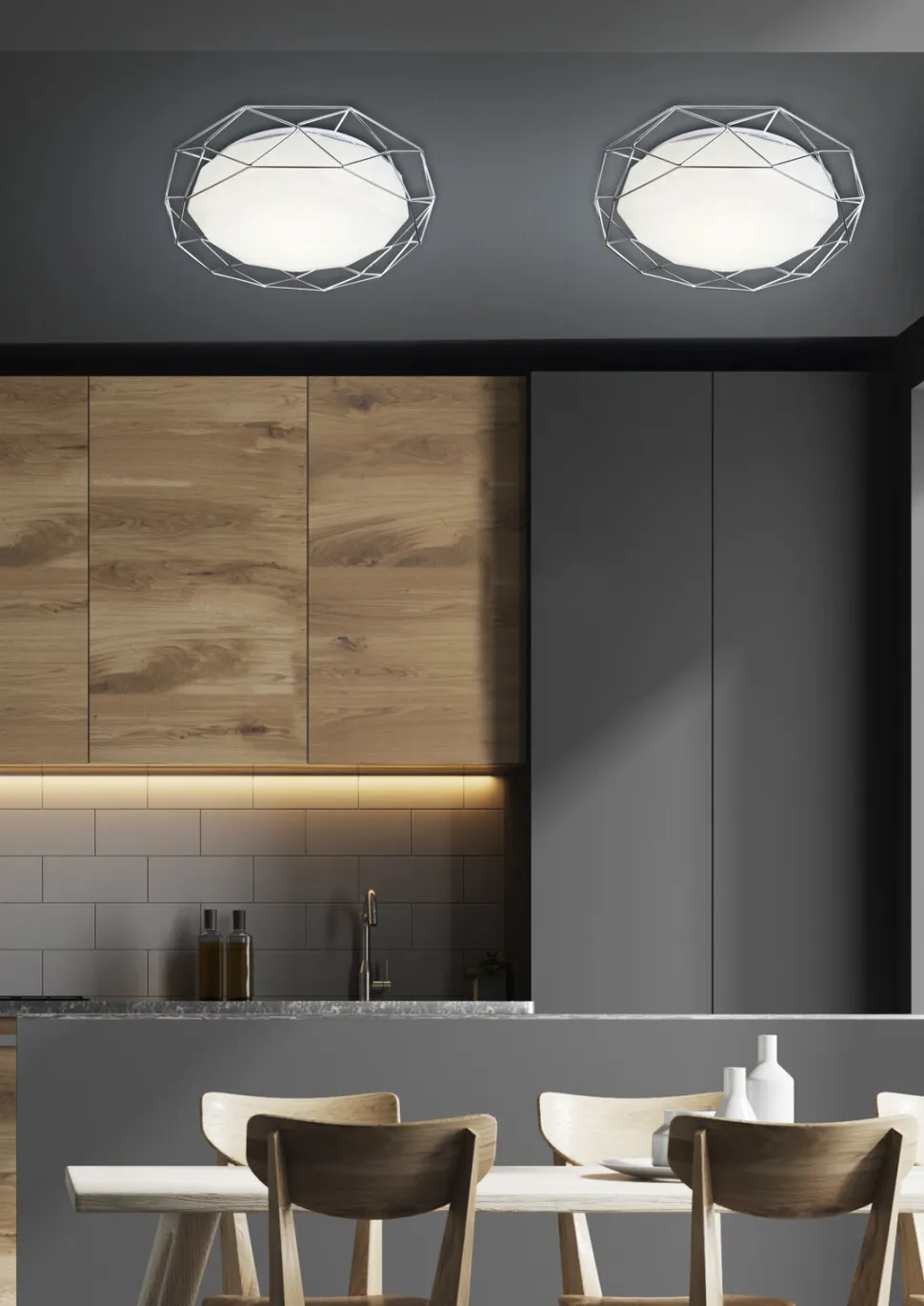 Lampa sufitowa Sven plafon 43 24W LED 3000K chrom