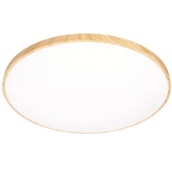 Lampa sufitowa TENS plafon z efektem drewna 48W LED 3000/4000/6000K 59cm, pilot