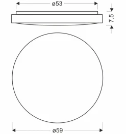 Lampa sufitowa TENS plafon z efektem drewna 48W LED 3000/4000/6000K 59cm, pilot