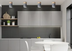 Lampa sufitowa Tuba 1x15W GU10 6,8/10  szary+drewno