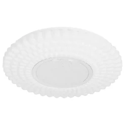 Lampa sufitowa URAN plafon 38cm 24W LED 4000K klosz biały+chromowy