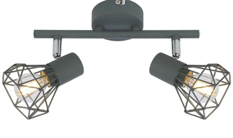 Lampa sufitowa Verve listwa 2x40W E14 matowy szary