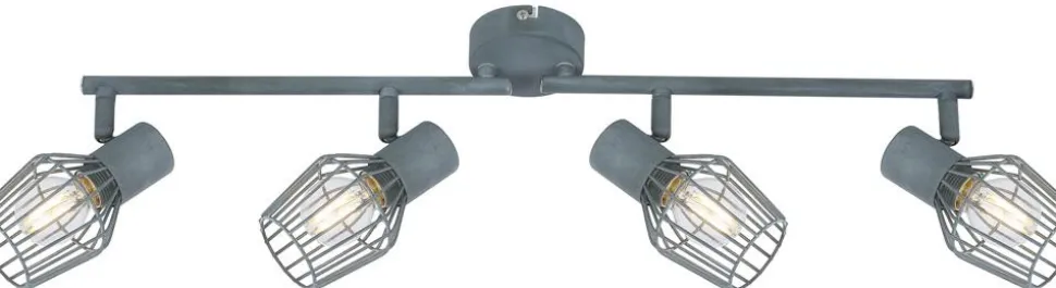 Lampa sufitowa Viking listwa 4x40W E14 szary