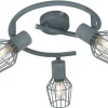Lampa sufitowa Viking spirala 3x40W E14  szary