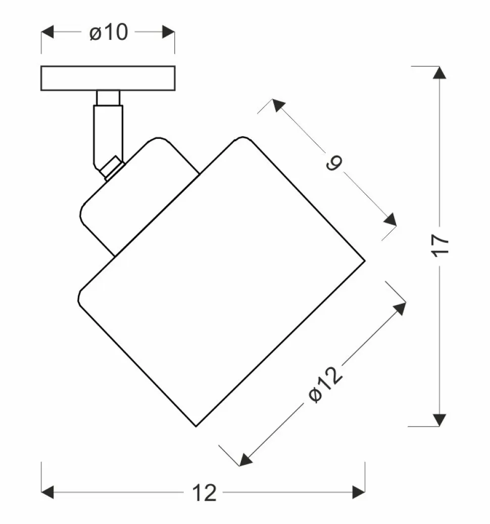Lampa sufitowa Wama lampa spotowy czarny 1x40W E27 klosz czarny+srebrny