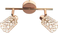 Lampa sufitowa York listwa 2x40W G9 różowe złoto (bż)