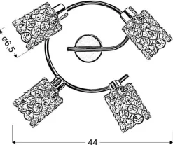 Lampa sufitowa York spirala 4x40W G9 różowe złoto