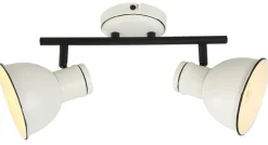 Lampa sufitowa Zumba listwa 2x40W E14 biały+czarny