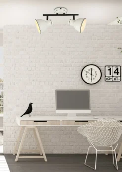 Lampa sufitowa Zumba listwa 2x40W E14  biały+czarny