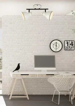 Lampa sufitowa Zumba listwa 2x40W E14  biały+czarny